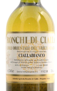Cialla Bianco Colli Orientali del Friuli Doc 1998 Ronchi di Cialla
